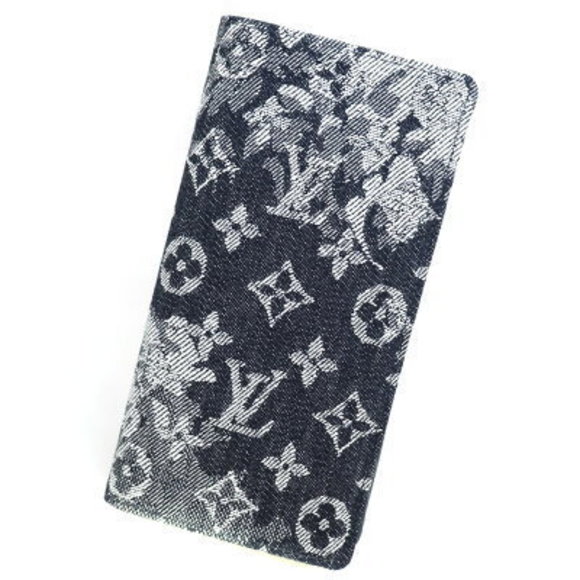Louis Vuitton Zippy Wallet Vertical Long Taurillon Clemence Leather Blue - Picture 1 of 9